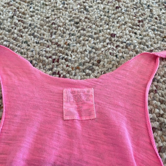 Victoria’s Secret Pink & Black Racerback Top. Medium - Picture 3 of 5